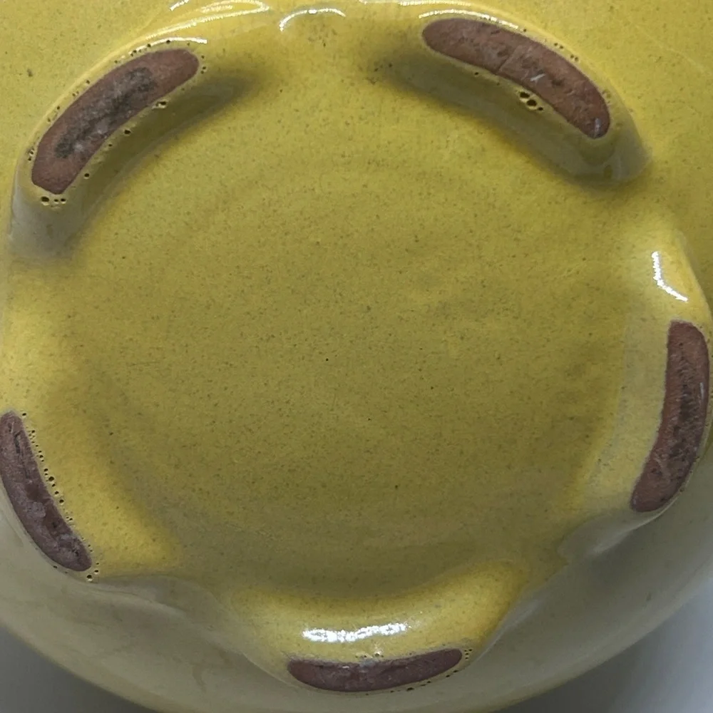 Frankoma Pottery Yellow MCM #82 Carafe dating back to the 1950s.